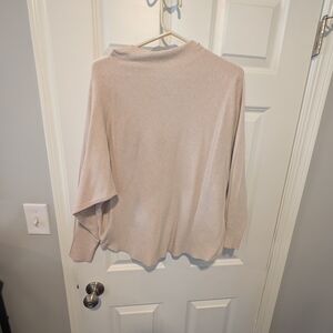 Women’s Lightweight Mock Neck Sweater in Light Beige